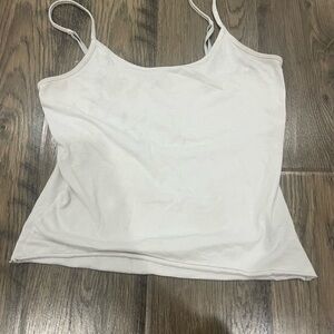 Old Navy White Fitted Crop Camisole